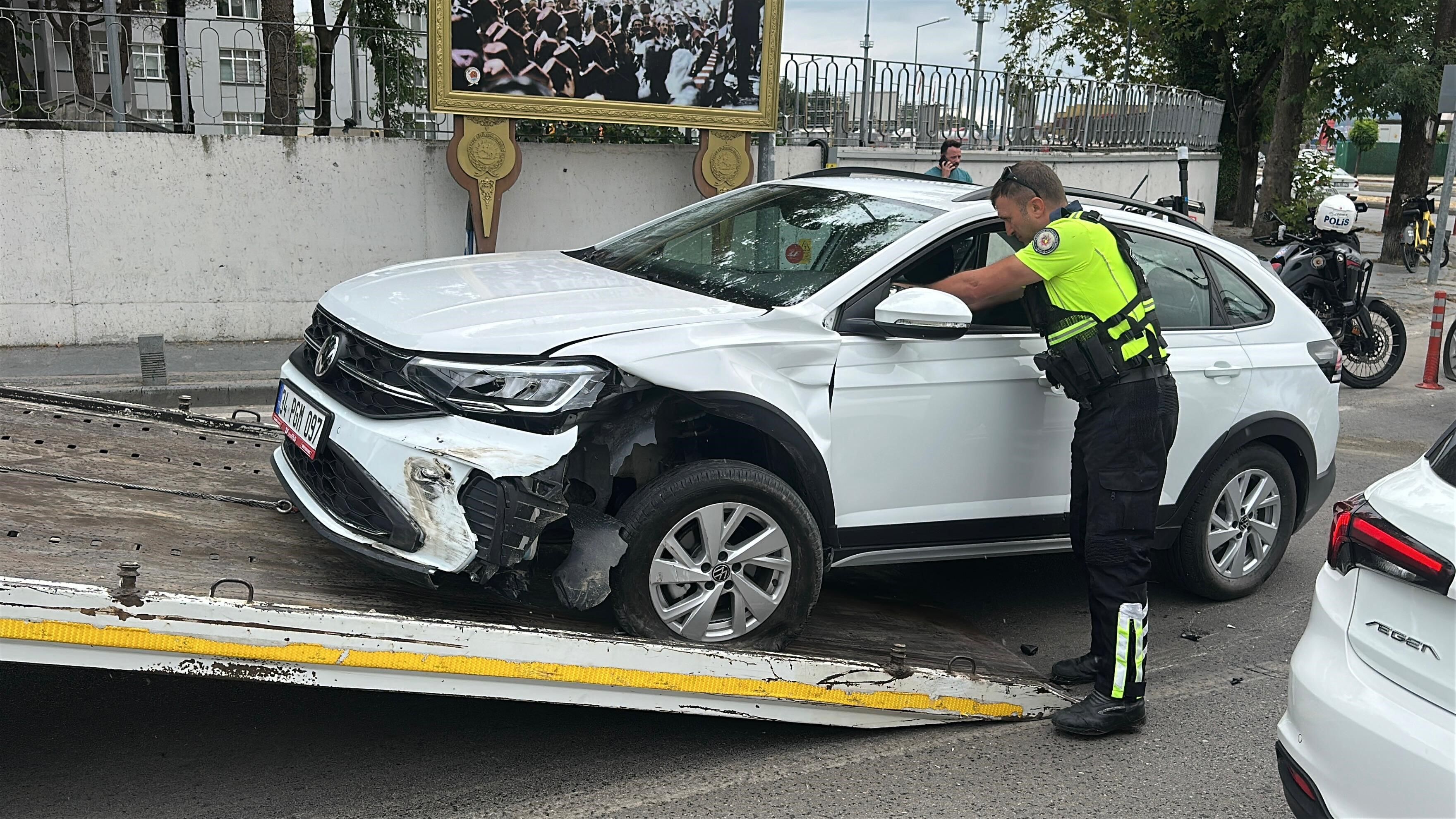 Samsun'da Maddi Hasarlı Trafik Kazası