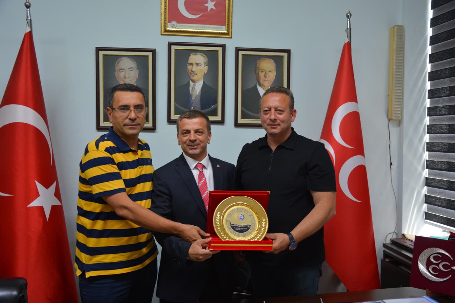 Bafra Tso'dan Mhp Bafra İlçe Başkanlığı'na Hayırlı Olsun Ziyareti (1)
