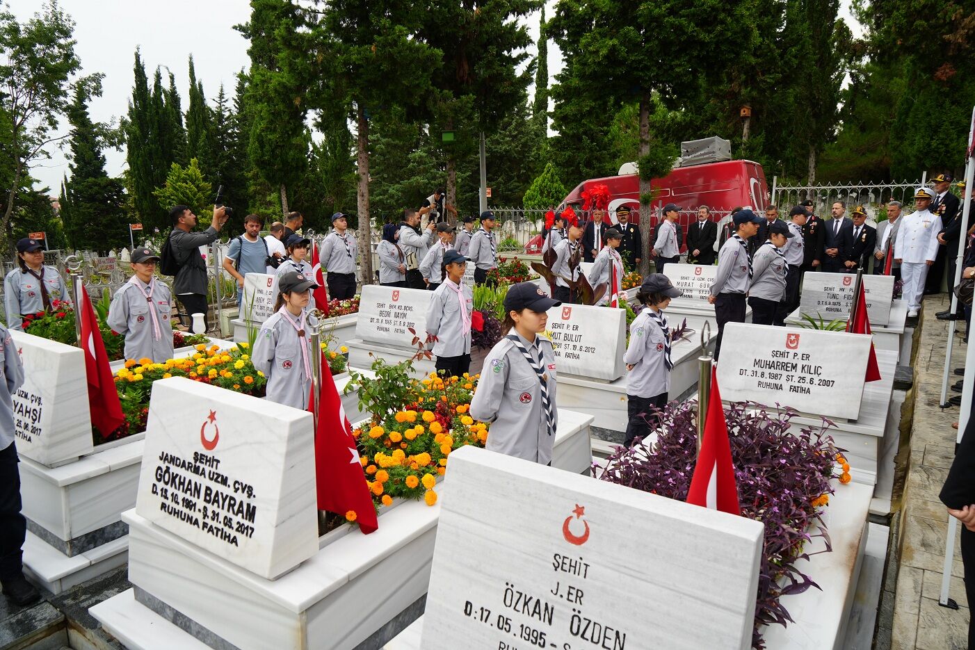 Samsun'da 30 Ağustos Şehitlik Ziyaretinde Hüzünlü Anlar (3)