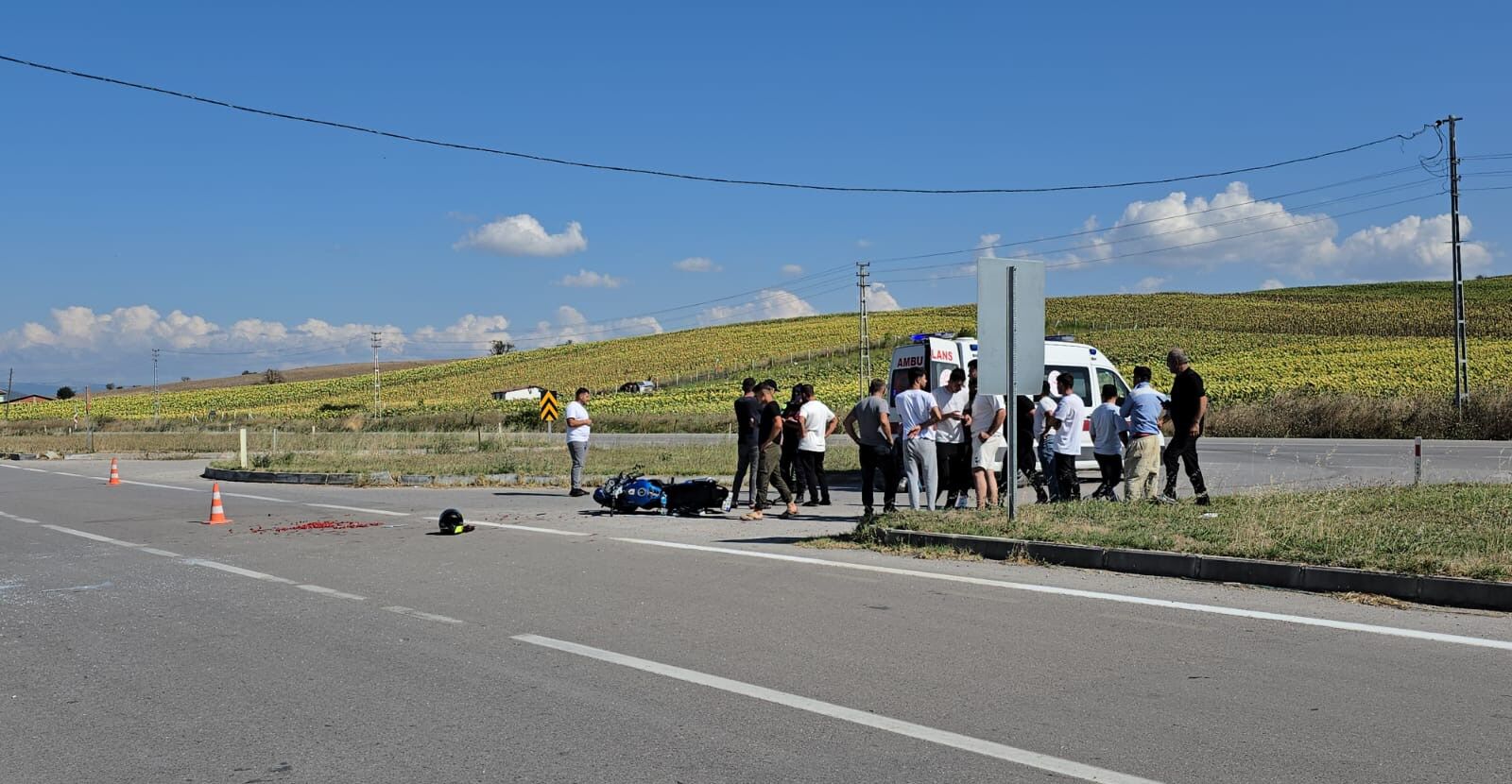 Samsun'da Motosikletler Çarpıştı