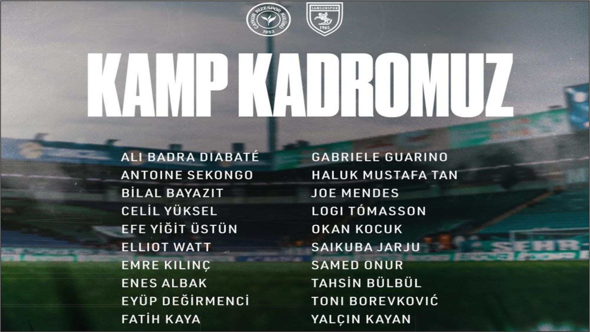 Samsunspor'da  Mouandilmadji ve Makoumbou da sakatlandı