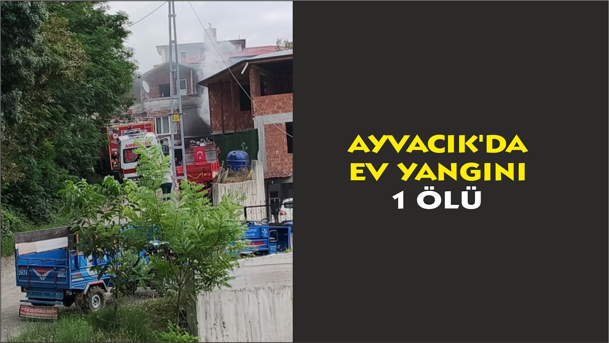 Ayvacık'da ev yangını: 1 ölü