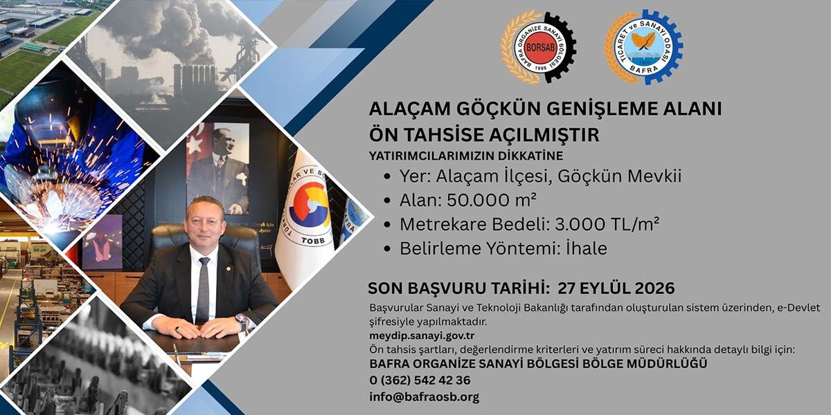 Başkan Serdal Sefa Kocabaş “Alaçam Göçkün Genişleme Alanı Yatırımcılarımız İçin Önemli Bir Fırsat” (1)