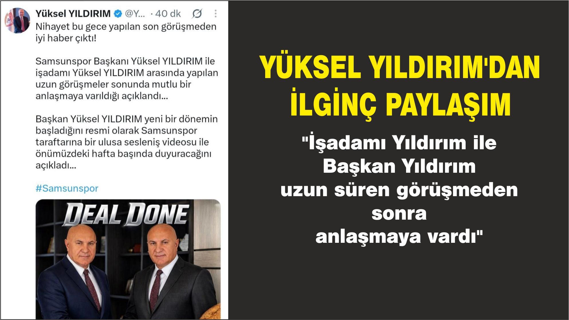 Yüksel Yıldırım'dan ilginç paylaşım