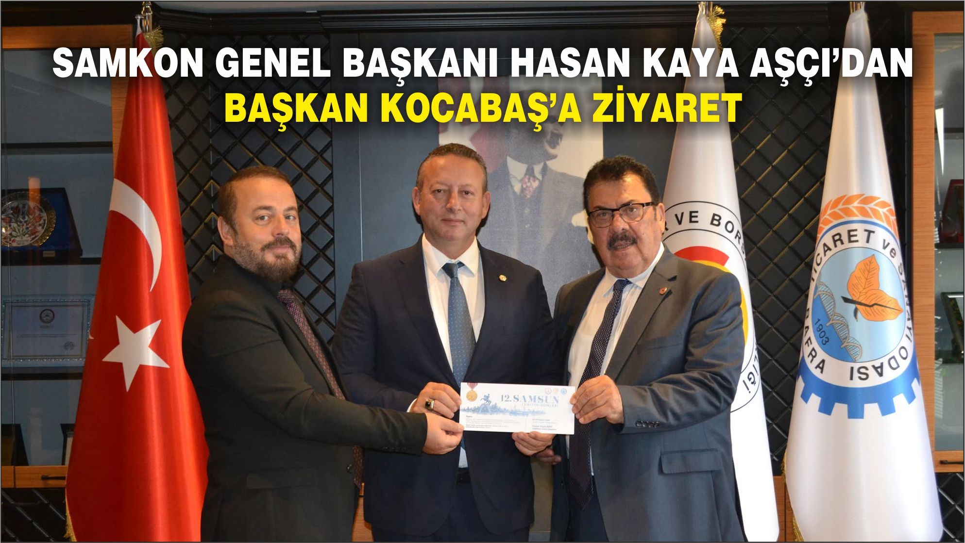 SAMKON Genel Başkanı Hasan Kaya Aşçı’dan Başkan Kocabaş’a Ziyaret